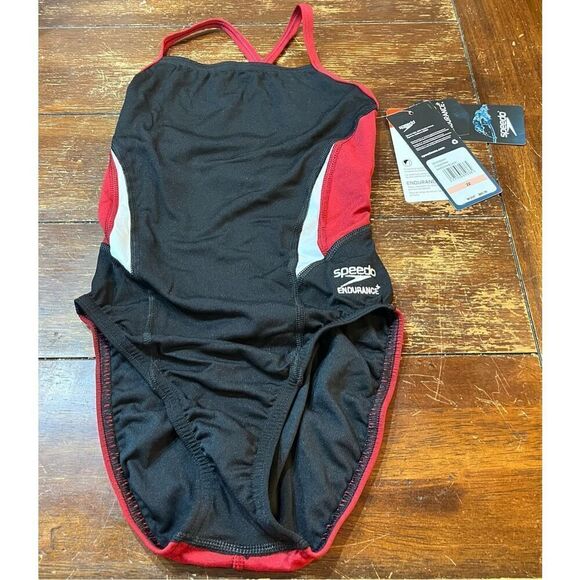 Speedo Women's Swimsuit One Piece Endurance+ Cross Back Solid Adult - Picture 3 of 8